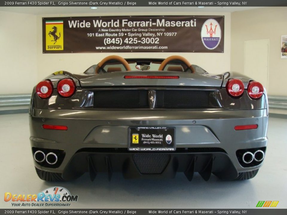 2009 Ferrari F430 Spider F1 Grigio Silverstone (Dark Grey Metallic) / Beige Photo #7