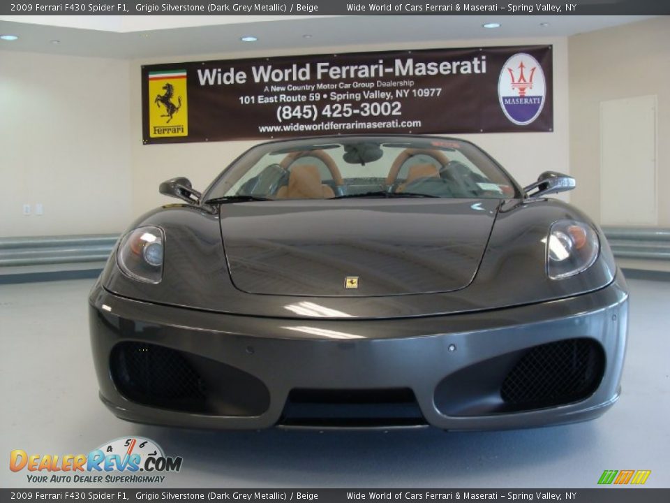 2009 Ferrari F430 Spider F1 Grigio Silverstone (Dark Grey Metallic) / Beige Photo #8