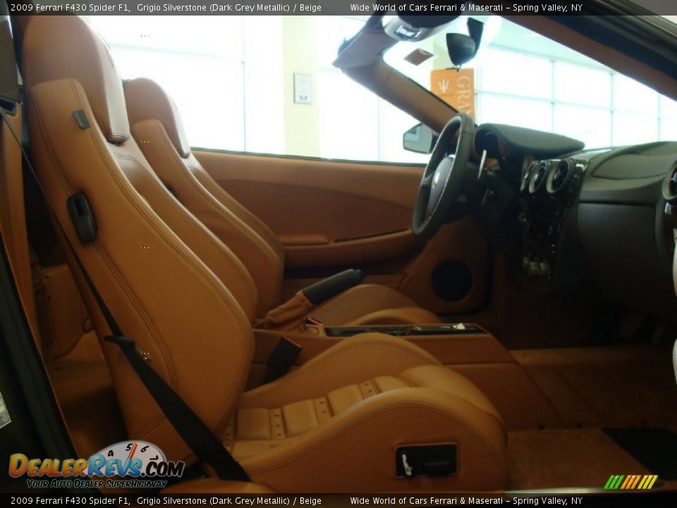 2009 Ferrari F430 Spider F1 Grigio Silverstone (Dark Grey Metallic) / Beige Photo #13