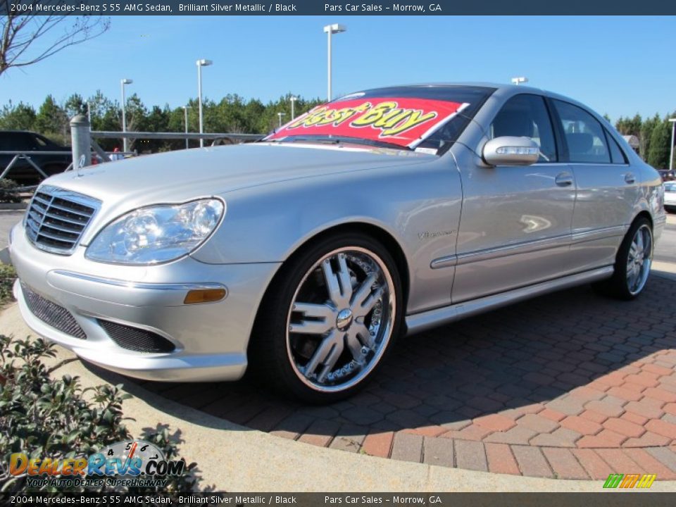 2004 Mercedes-Benz S 55 AMG Sedan Brilliant Silver Metallic / Black Photo #1
