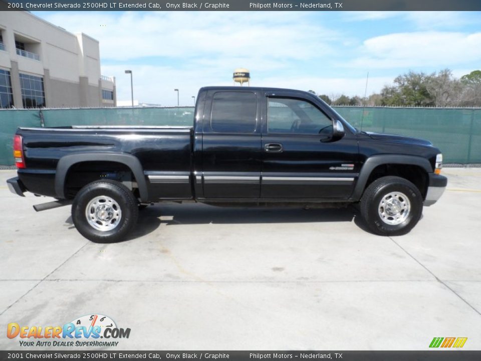 2001 Chevrolet Silverado 2500HD LT Extended Cab Onyx Black / Graphite Photo #2