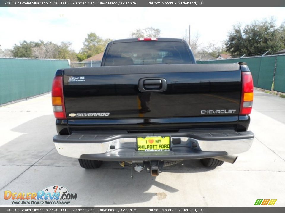 2001 Chevrolet Silverado 2500HD LT Extended Cab Onyx Black / Graphite Photo #4