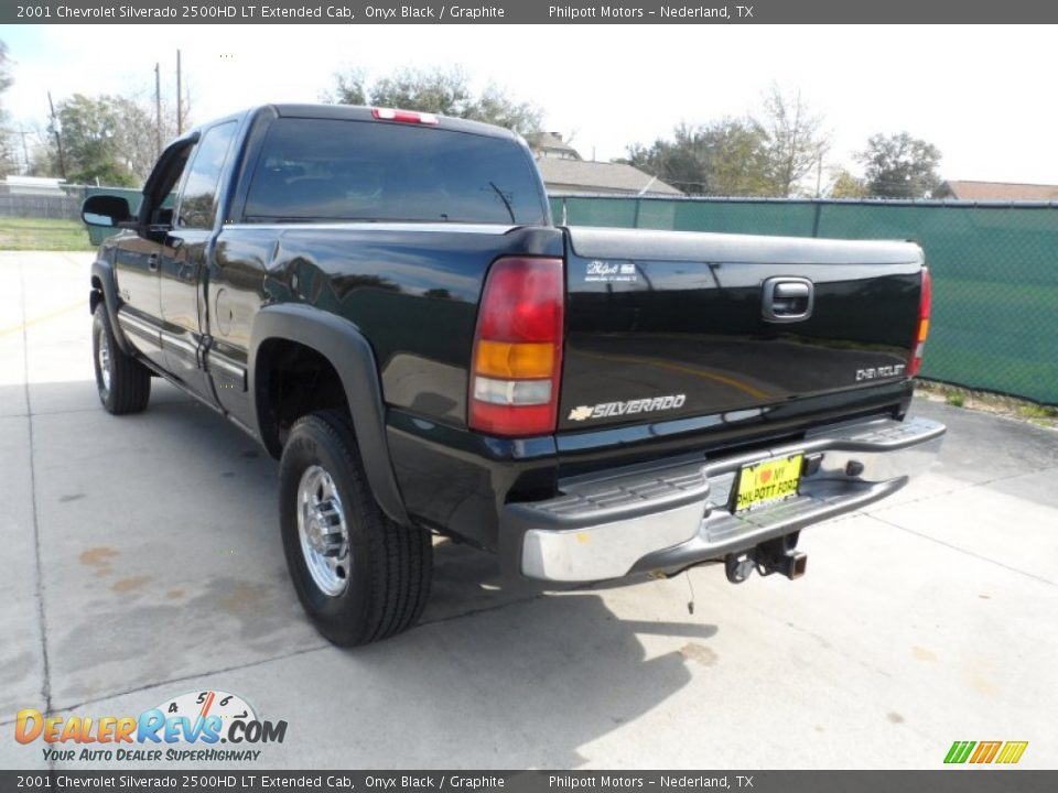 2001 Chevrolet Silverado 2500HD LT Extended Cab Onyx Black / Graphite Photo #5