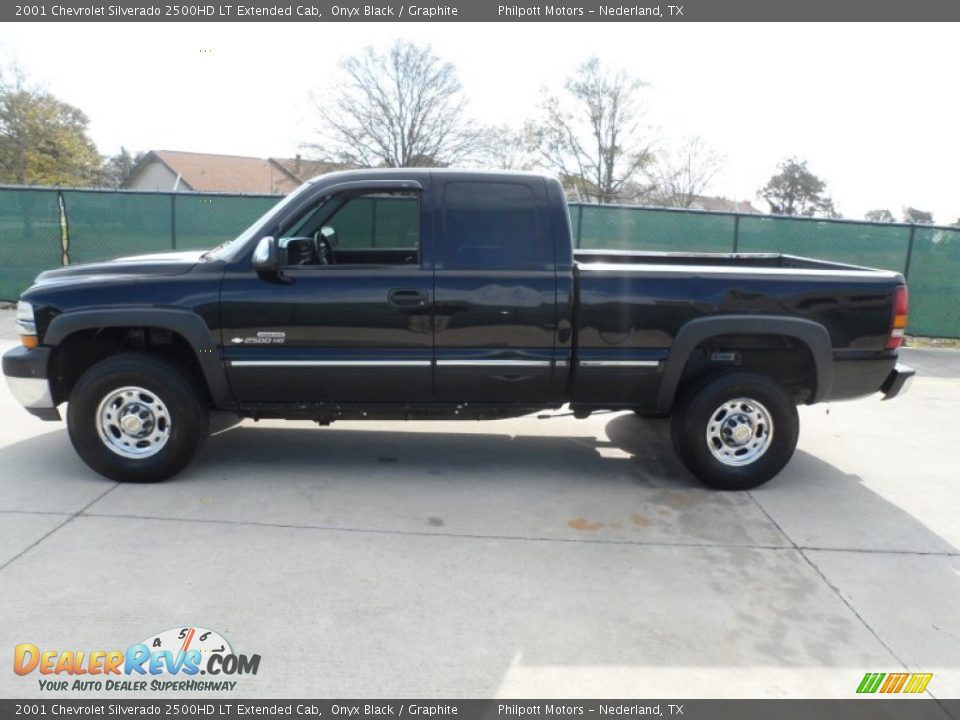 2001 Chevrolet Silverado 2500HD LT Extended Cab Onyx Black / Graphite Photo #6