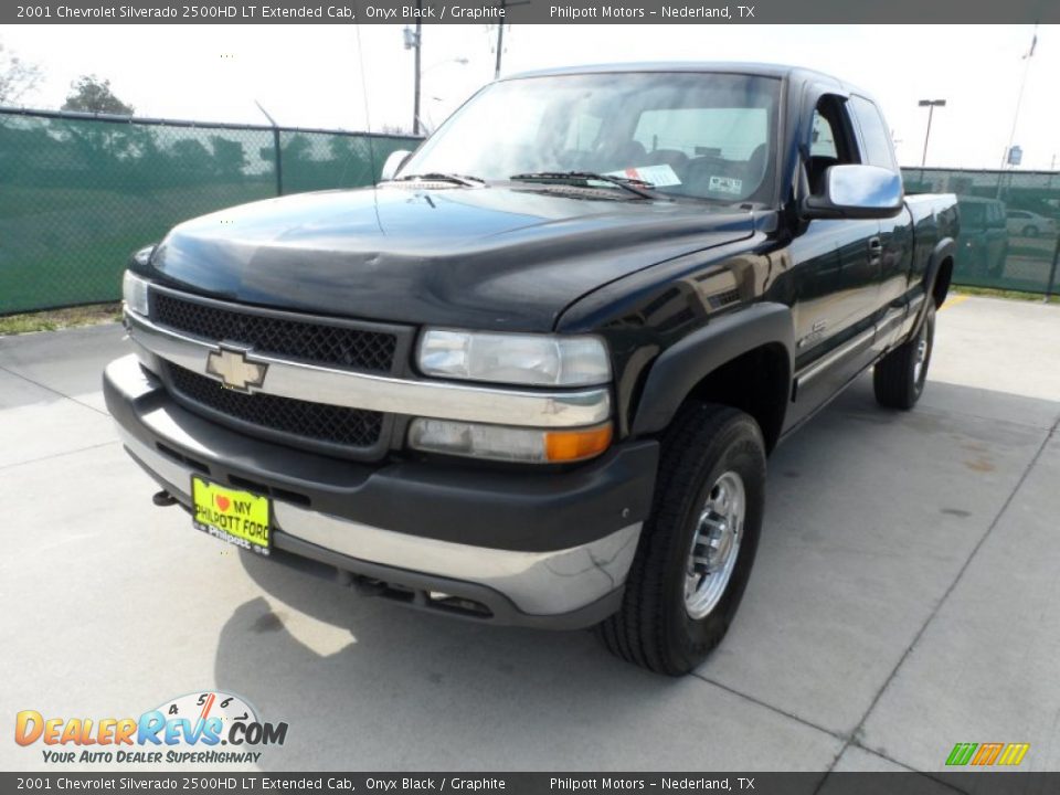 2001 Chevrolet Silverado 2500HD LT Extended Cab Onyx Black / Graphite Photo #7