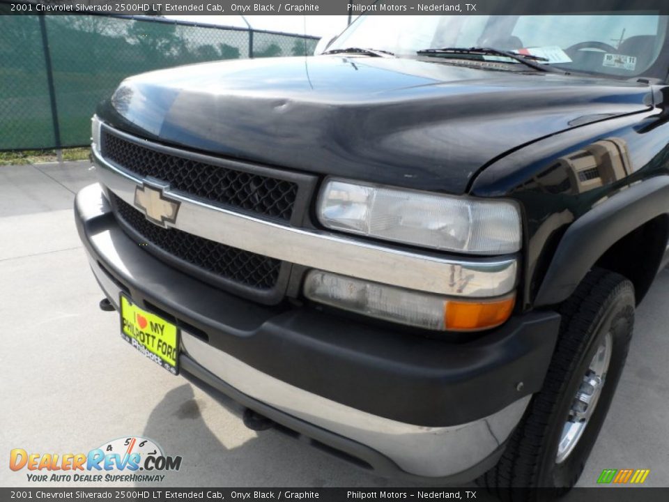 2001 Chevrolet Silverado 2500HD LT Extended Cab Onyx Black / Graphite Photo #10