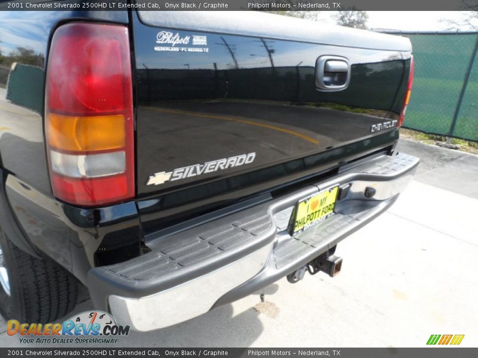 2001 Chevrolet Silverado 2500HD LT Extended Cab Onyx Black / Graphite Photo #18