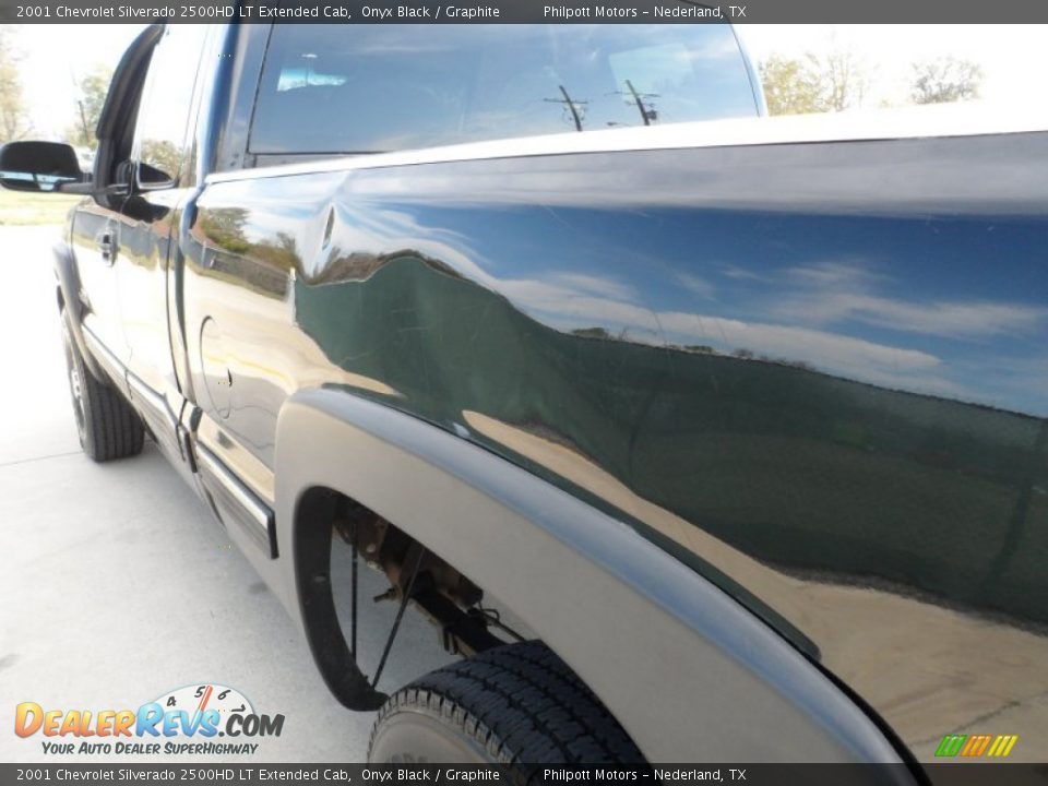 2001 Chevrolet Silverado 2500HD LT Extended Cab Onyx Black / Graphite Photo #19