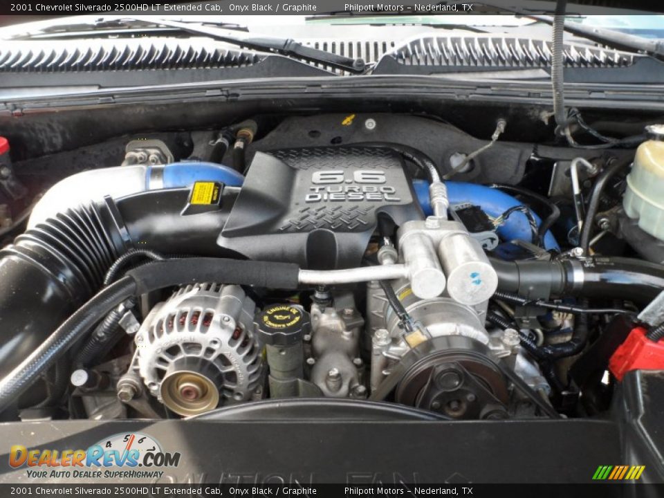 2001 Chevrolet Silverado 2500HD LT Extended Cab 6.6 Liter OHV 32-Valve Duramax Turbo Diesel V8 Engine Photo #22