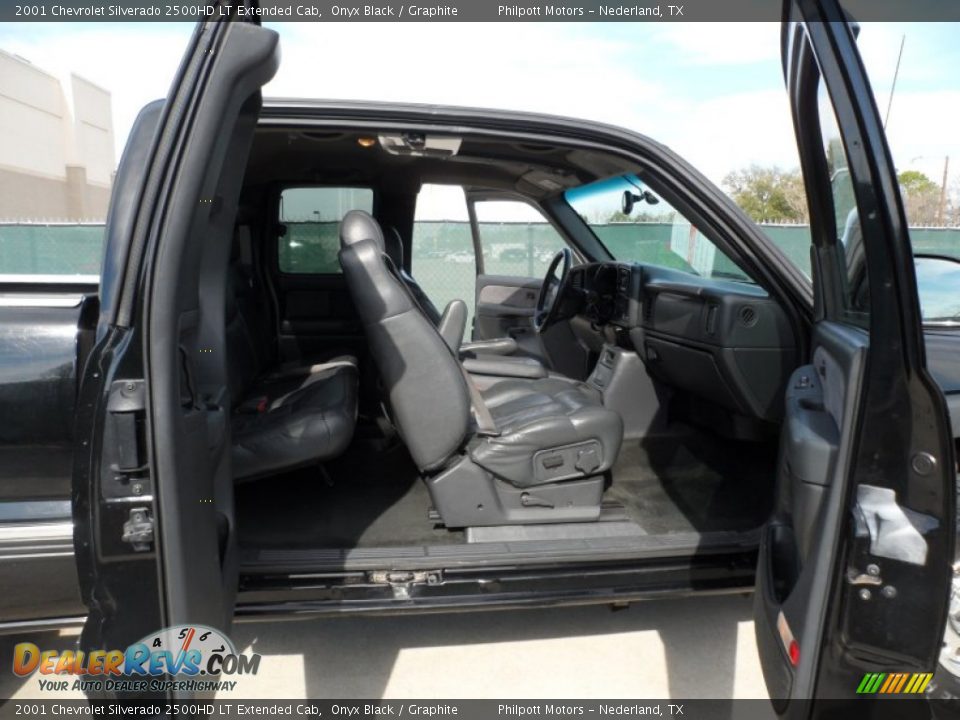 2001 Chevrolet Silverado 2500HD LT Extended Cab Onyx Black / Graphite Photo #23