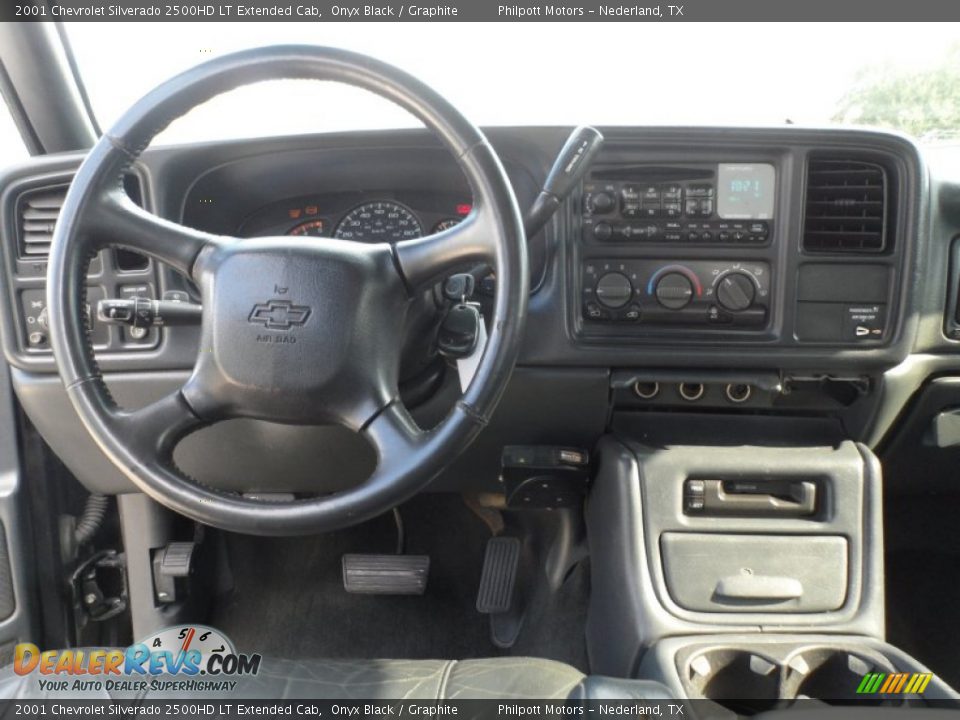 2001 Chevrolet Silverado 2500HD LT Extended Cab Onyx Black / Graphite Photo #36