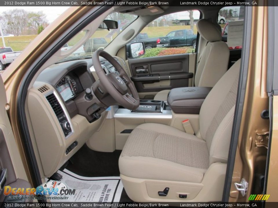 Light Pebble Beige/Bark Brown Interior - 2012 Dodge Ram 1500 Big Horn Crew Cab Photo #7