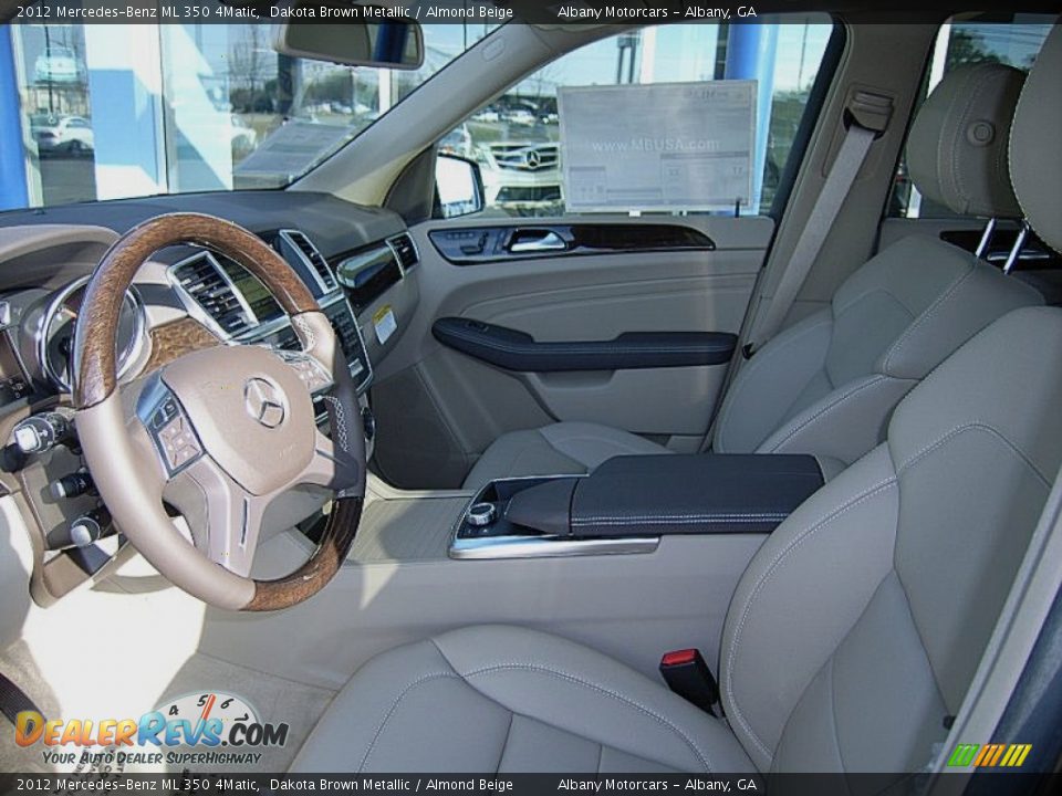 Almond Beige Interior - 2012 Mercedes-Benz ML 350 4Matic Photo #2