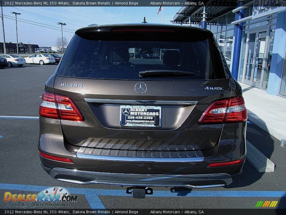 2012 Mercedes-Benz ML 350 4Matic Dakota Brown Metallic / Almond Beige Photo #6