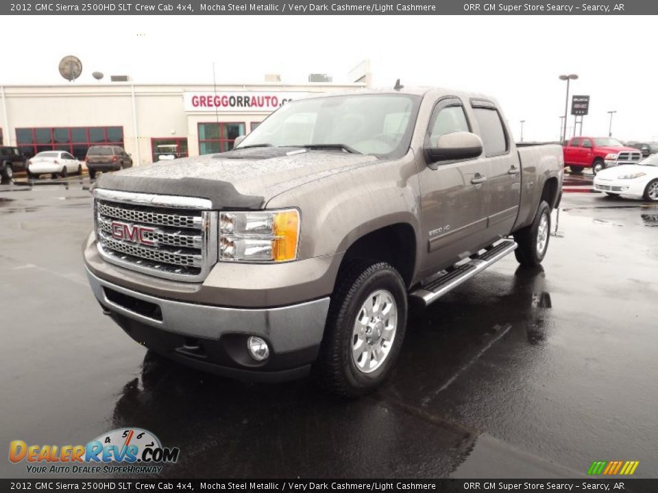 2012 GMC Sierra 2500HD SLT Crew Cab 4x4 Mocha Steel Metallic / Very Dark Cashmere/Light Cashmere Photo #1