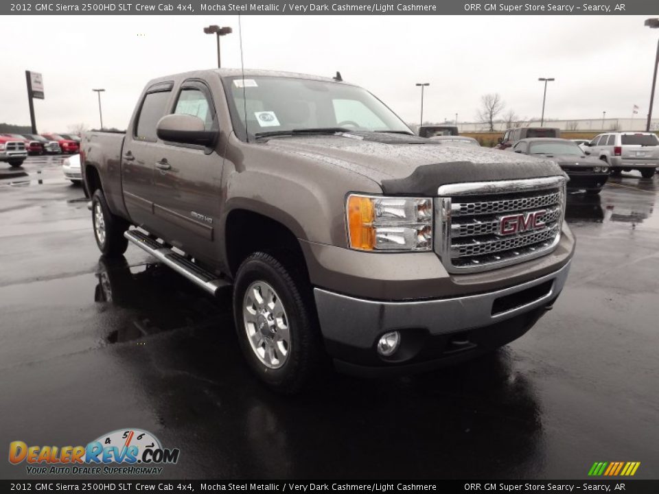 2012 GMC Sierra 2500HD SLT Crew Cab 4x4 Mocha Steel Metallic / Very Dark Cashmere/Light Cashmere Photo #3