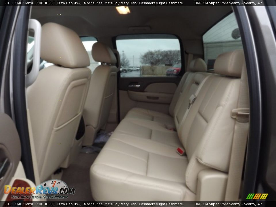 Very Dark Cashmere/Light Cashmere Interior - 2012 GMC Sierra 2500HD SLT Crew Cab 4x4 Photo #14