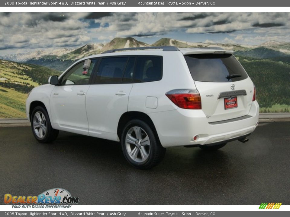 2008 Toyota Highlander Sport 4WD Blizzard White Pearl / Ash Gray Photo #2