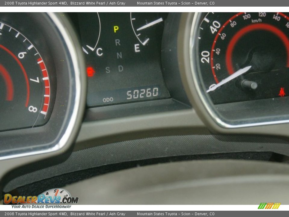 2008 Toyota Highlander Sport 4WD Blizzard White Pearl / Ash Gray Photo #3
