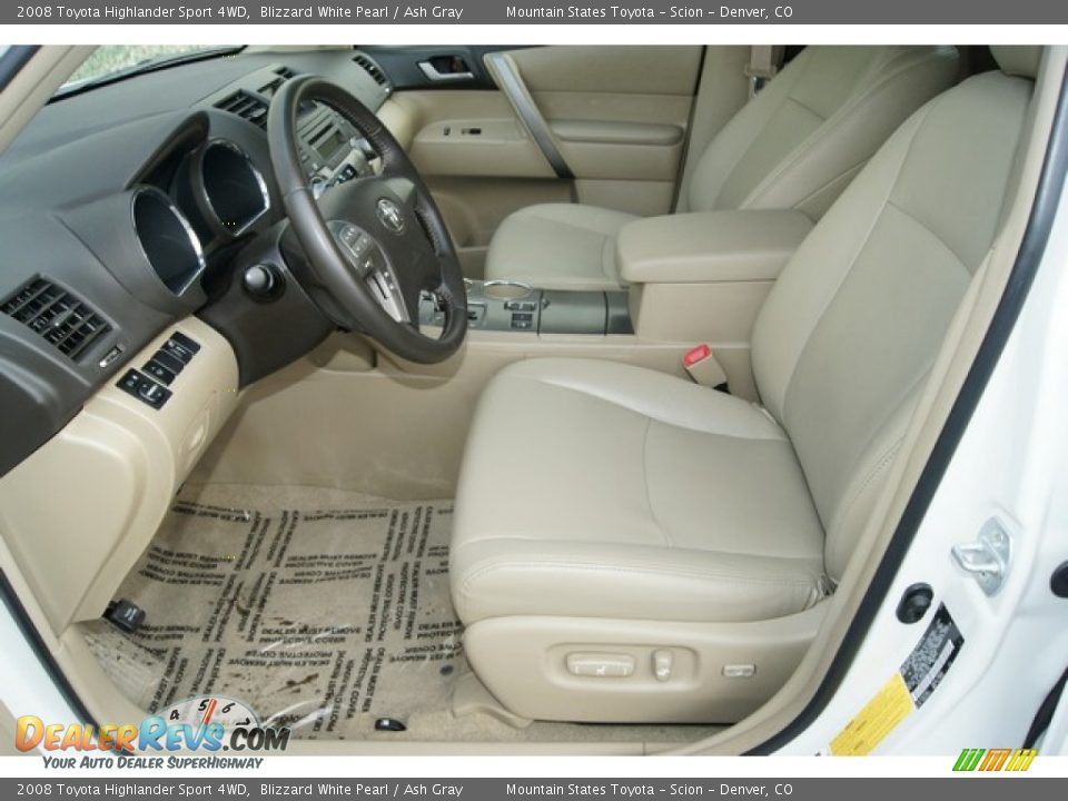 2008 Toyota Highlander Sport 4WD Blizzard White Pearl / Ash Gray Photo #5