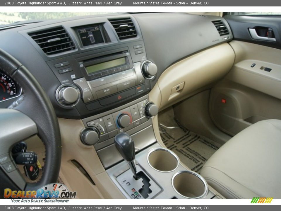 2008 Toyota Highlander Sport 4WD Blizzard White Pearl / Ash Gray Photo #7