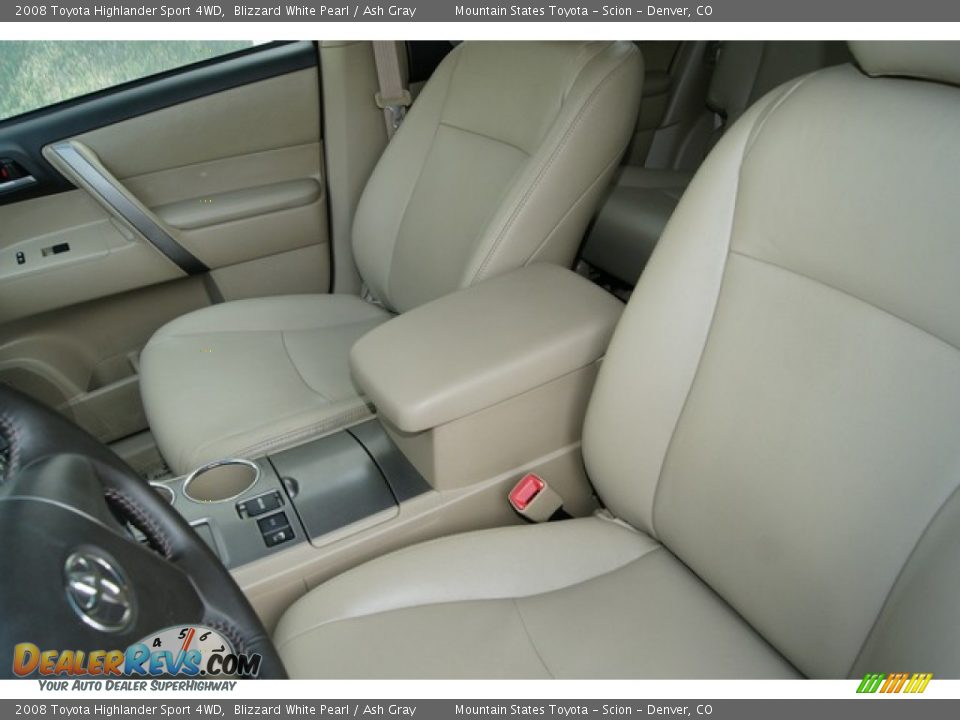 2008 Toyota Highlander Sport 4WD Blizzard White Pearl / Ash Gray Photo #8
