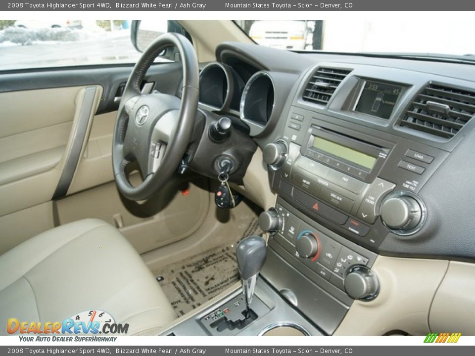 2008 Toyota Highlander Sport 4WD Blizzard White Pearl / Ash Gray Photo #10