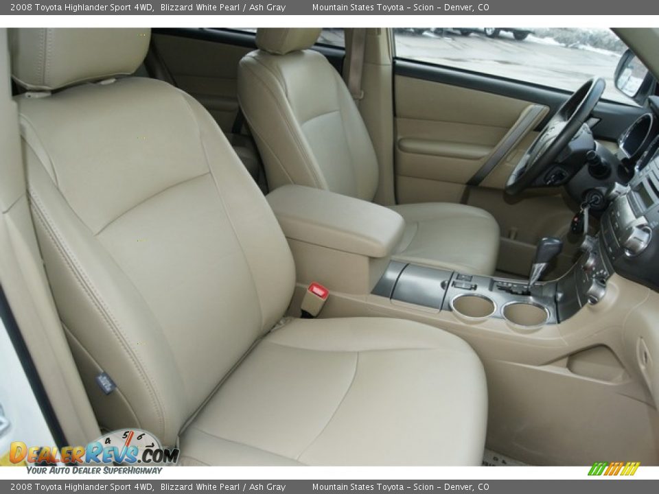 2008 Toyota Highlander Sport 4WD Blizzard White Pearl / Ash Gray Photo #12