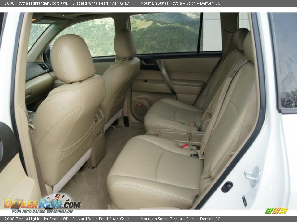 2008 Toyota Highlander Sport 4WD Blizzard White Pearl / Ash Gray Photo #15