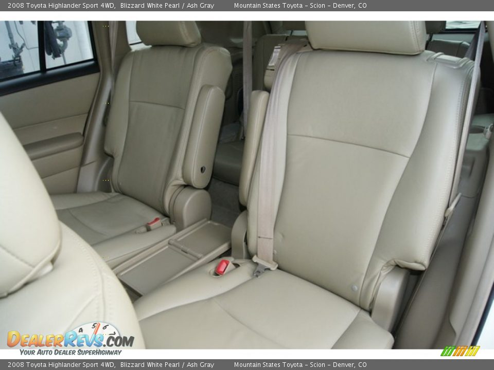 2008 Toyota Highlander Sport 4WD Blizzard White Pearl / Ash Gray Photo #16