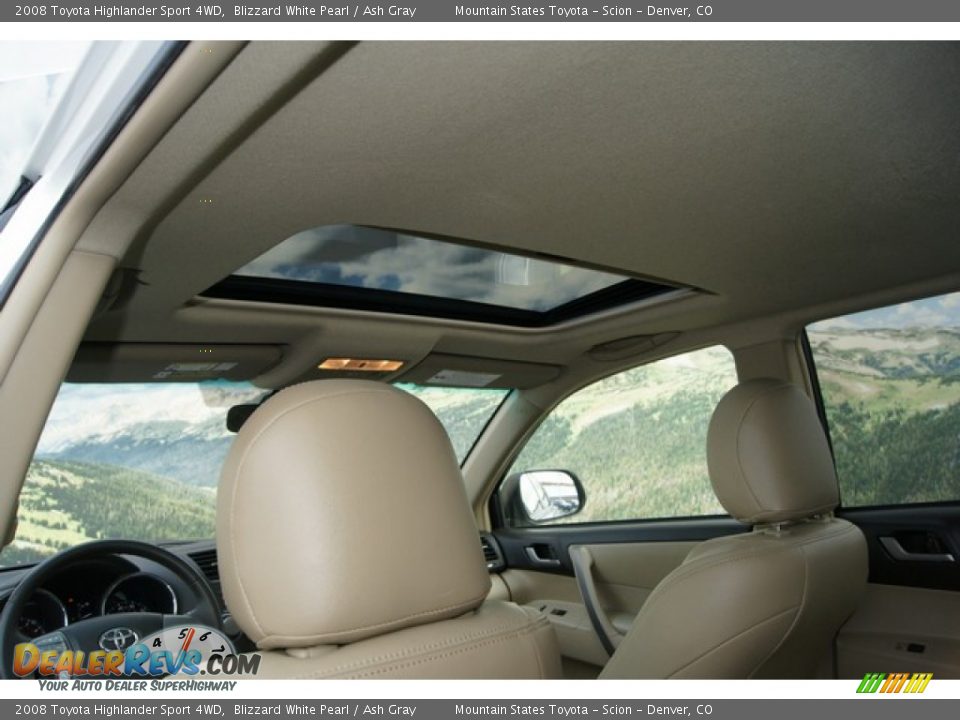 2008 Toyota Highlander Sport 4WD Blizzard White Pearl / Ash Gray Photo #19
