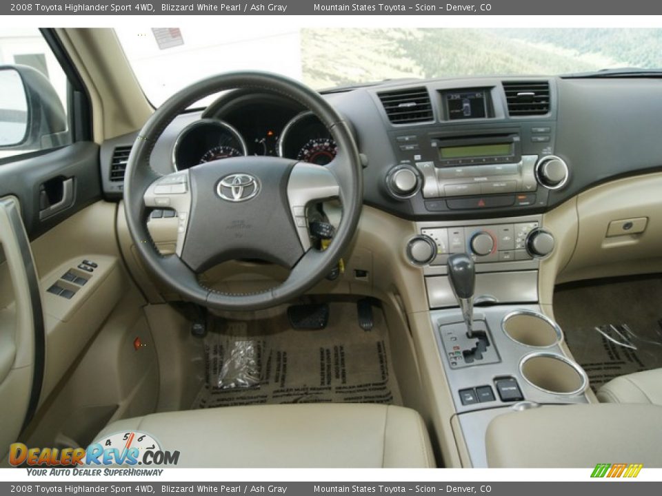 2008 Toyota Highlander Sport 4WD Blizzard White Pearl / Ash Gray Photo #21