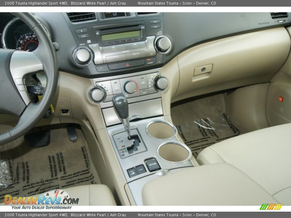 2008 Toyota Highlander Sport 4WD Blizzard White Pearl / Ash Gray Photo #24