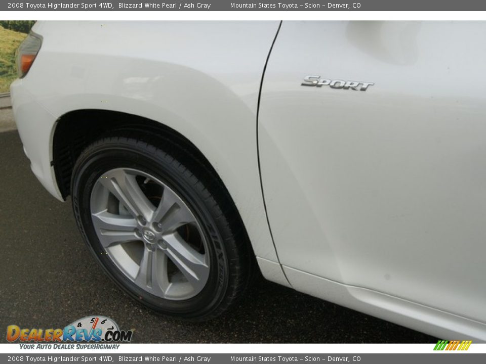 2008 Toyota Highlander Sport 4WD Blizzard White Pearl / Ash Gray Photo #27