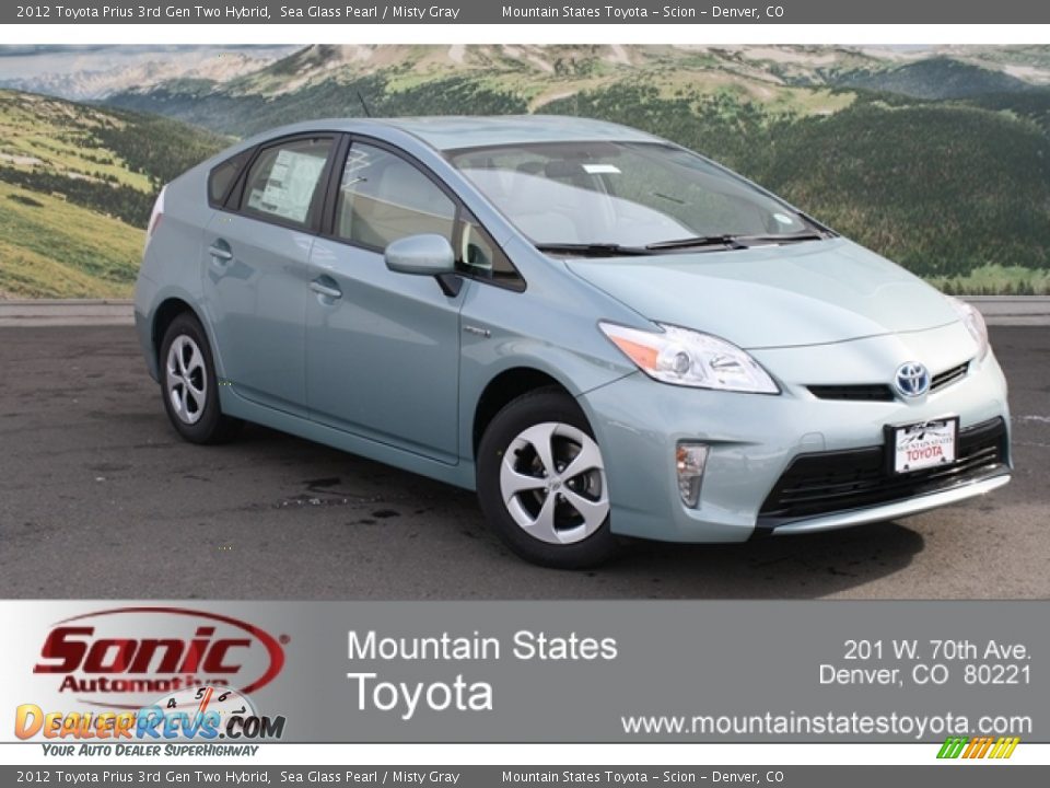 2012 Toyota Prius 3rd Gen Two Hybrid Sea Glass Pearl / Misty Gray Photo #1