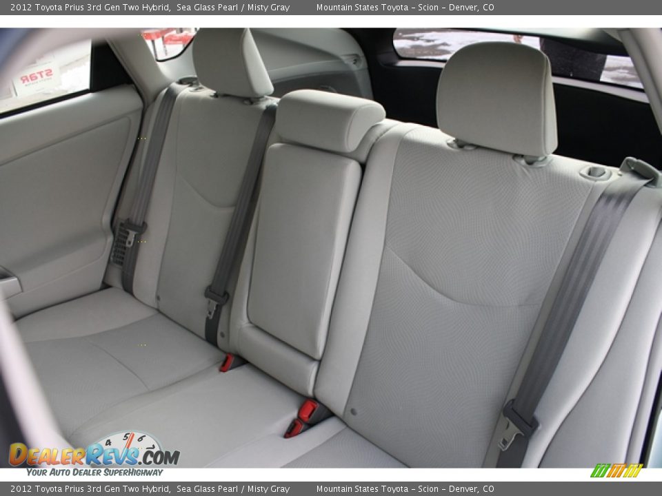 Rear Seat of 2012 Toyota Prius 3rd Gen Two Hybrid Photo #8