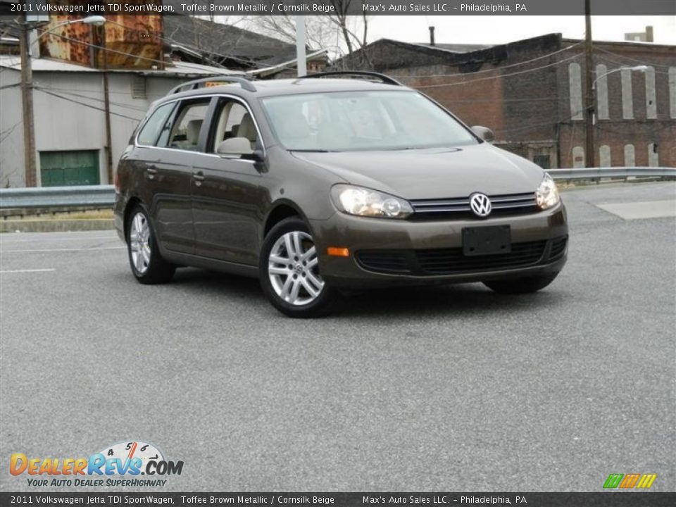 2011 Volkswagen Jetta TDI SportWagen Toffee Brown Metallic / Cornsilk Beige Photo #1