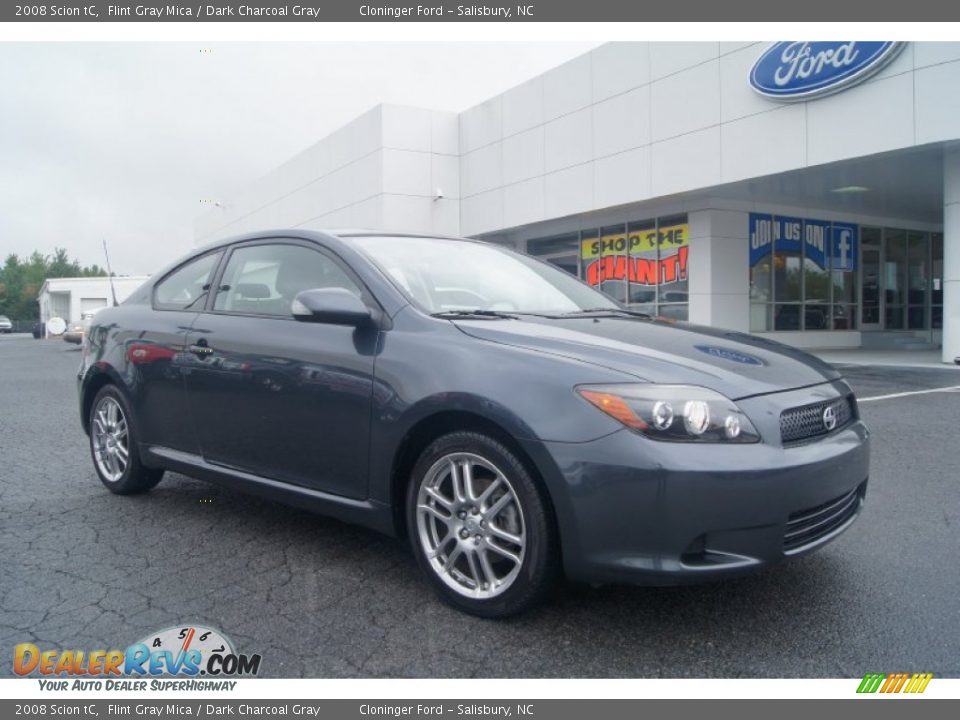 2008 Scion tC Flint Gray Mica / Dark Charcoal Gray Photo #1