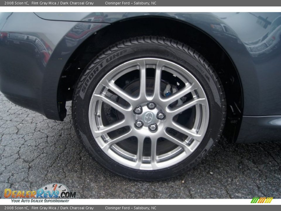 2008 Scion tC Flint Gray Mica / Dark Charcoal Gray Photo #13