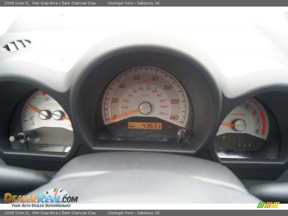 2008 Scion tC Flint Gray Mica / Dark Charcoal Gray Photo #21