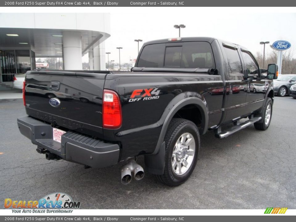Black 2008 Ford F250 Super Duty FX4 Crew Cab 4x4 Photo #3
