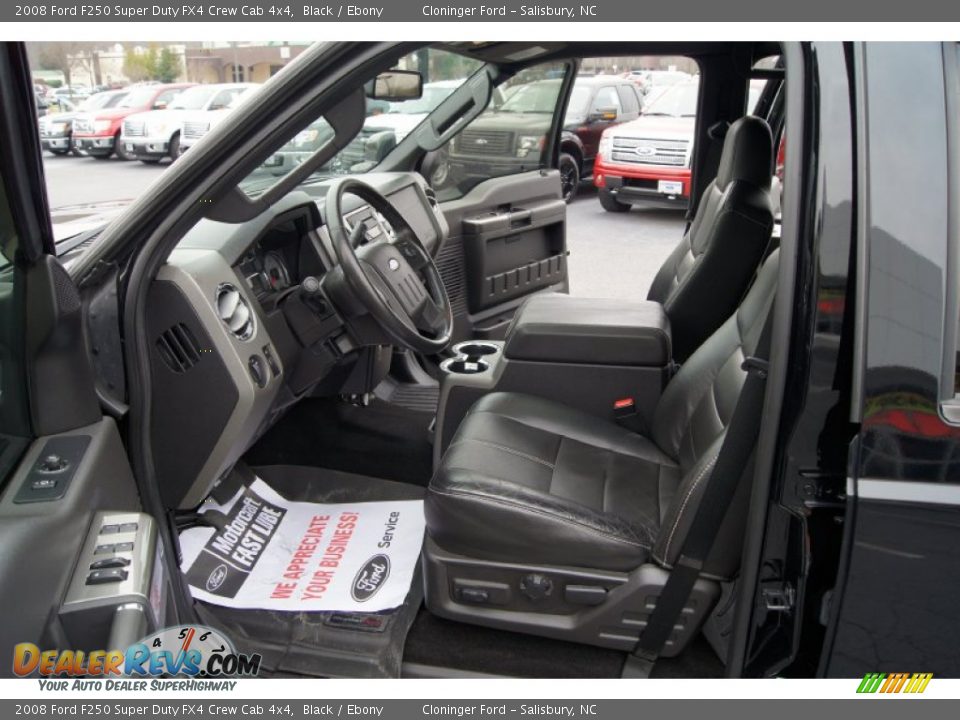 Ebony Interior - 2008 Ford F250 Super Duty FX4 Crew Cab 4x4 Photo #8