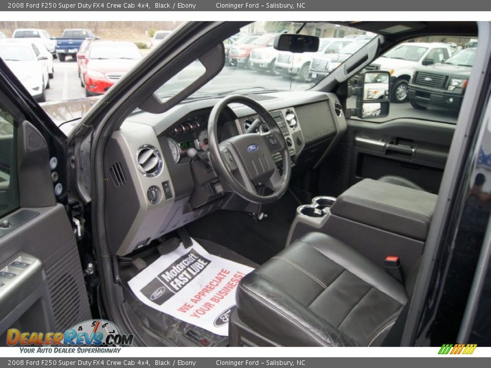 Ebony Interior - 2008 Ford F250 Super Duty FX4 Crew Cab 4x4 Photo #27