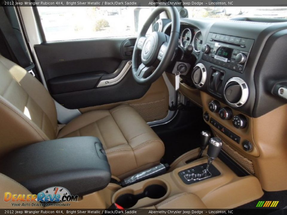 Black/Dark Saddle Interior - 2012 Jeep Wrangler Rubicon 4X4 Photo #18