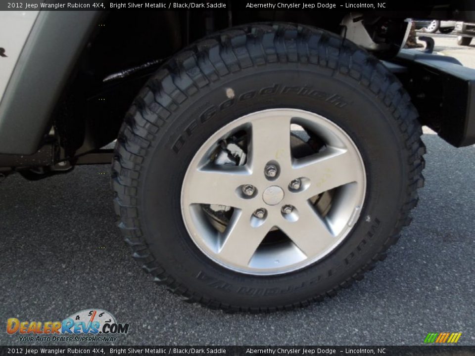 2012 Jeep Wrangler Rubicon 4X4 Bright Silver Metallic / Black/Dark Saddle Photo #21