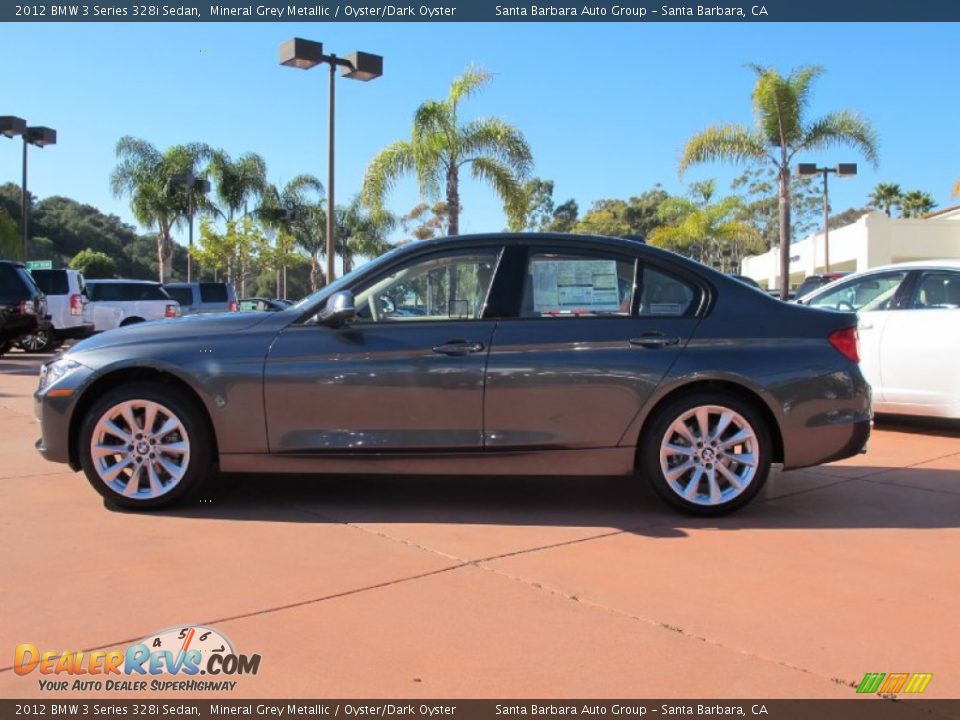 2012 BMW 3 Series 328i Sedan Mineral Grey Metallic / Oyster/Dark Oyster Photo #2
