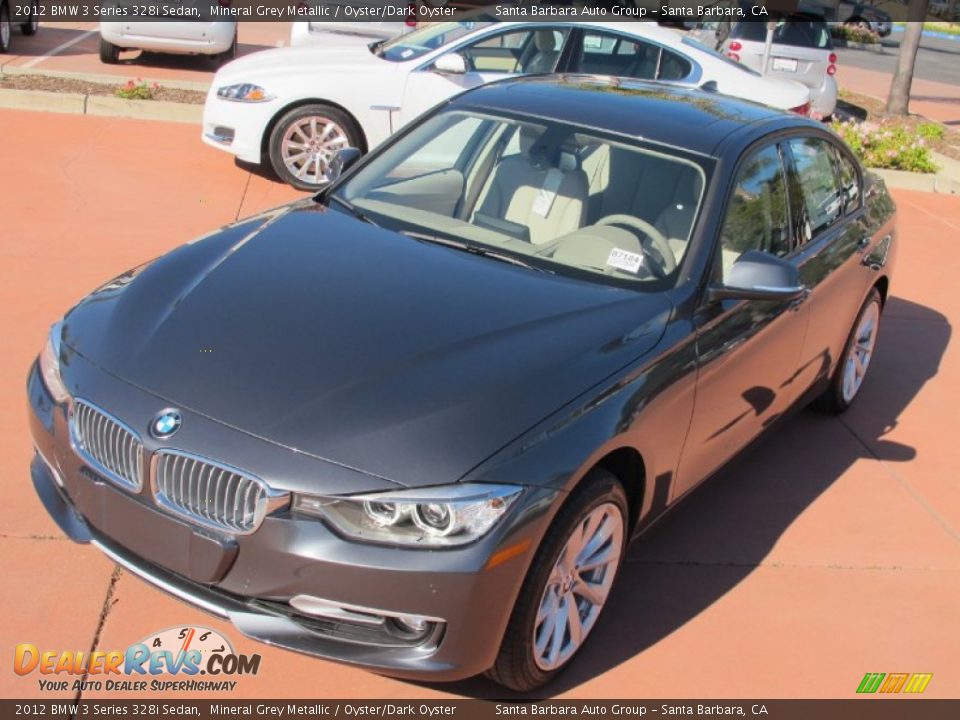 2012 BMW 3 Series 328i Sedan Mineral Grey Metallic / Oyster/Dark Oyster Photo #5