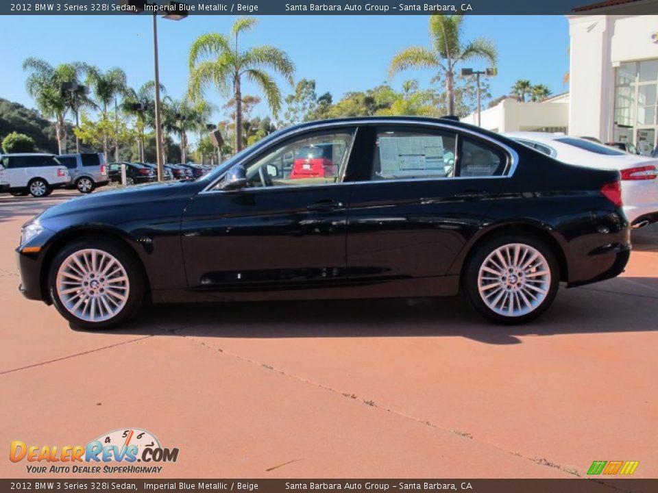 2012 BMW 3 Series 328i Sedan Imperial Blue Metallic / Beige Photo #3