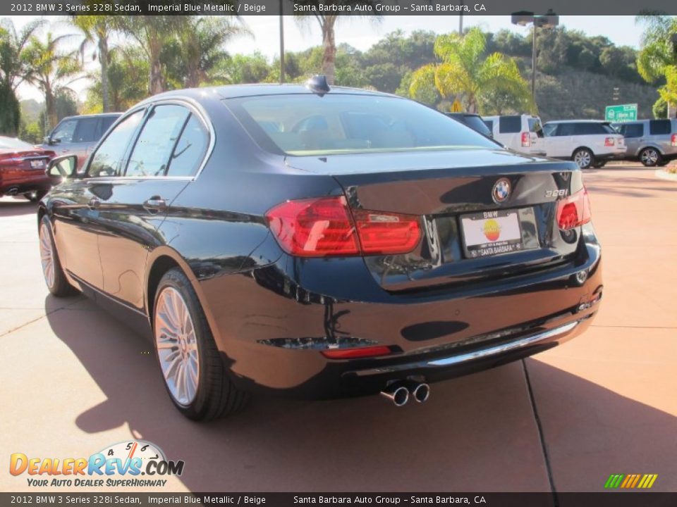 2012 BMW 3 Series 328i Sedan Imperial Blue Metallic / Beige Photo #4