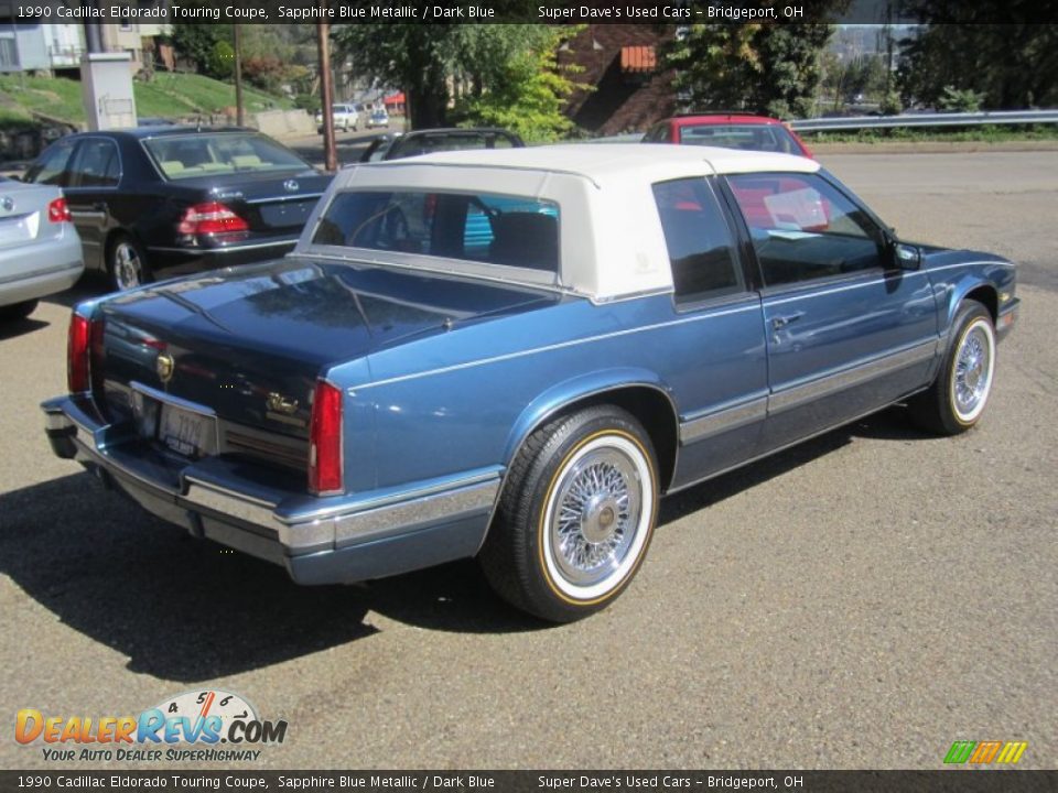 1990 Cadillac Eldorado Touring Coupe Sapphire Blue Metallic / Dark Blue Photo #4